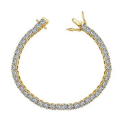 18k Gold Cubic Zirconia Tennis Bracelet by Viviana Halil