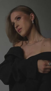 The Le Bijou Premium Zirconia Sterling Silver Earrings