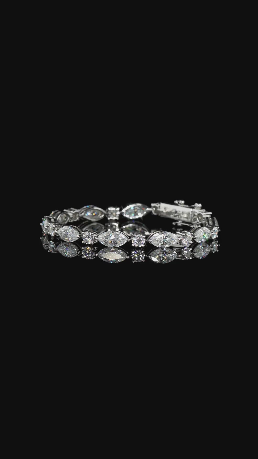 The Yves Moissanite Bracelet in Sterling Silver