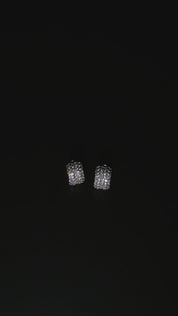 VH zirconia pavé earrings in sterling silver