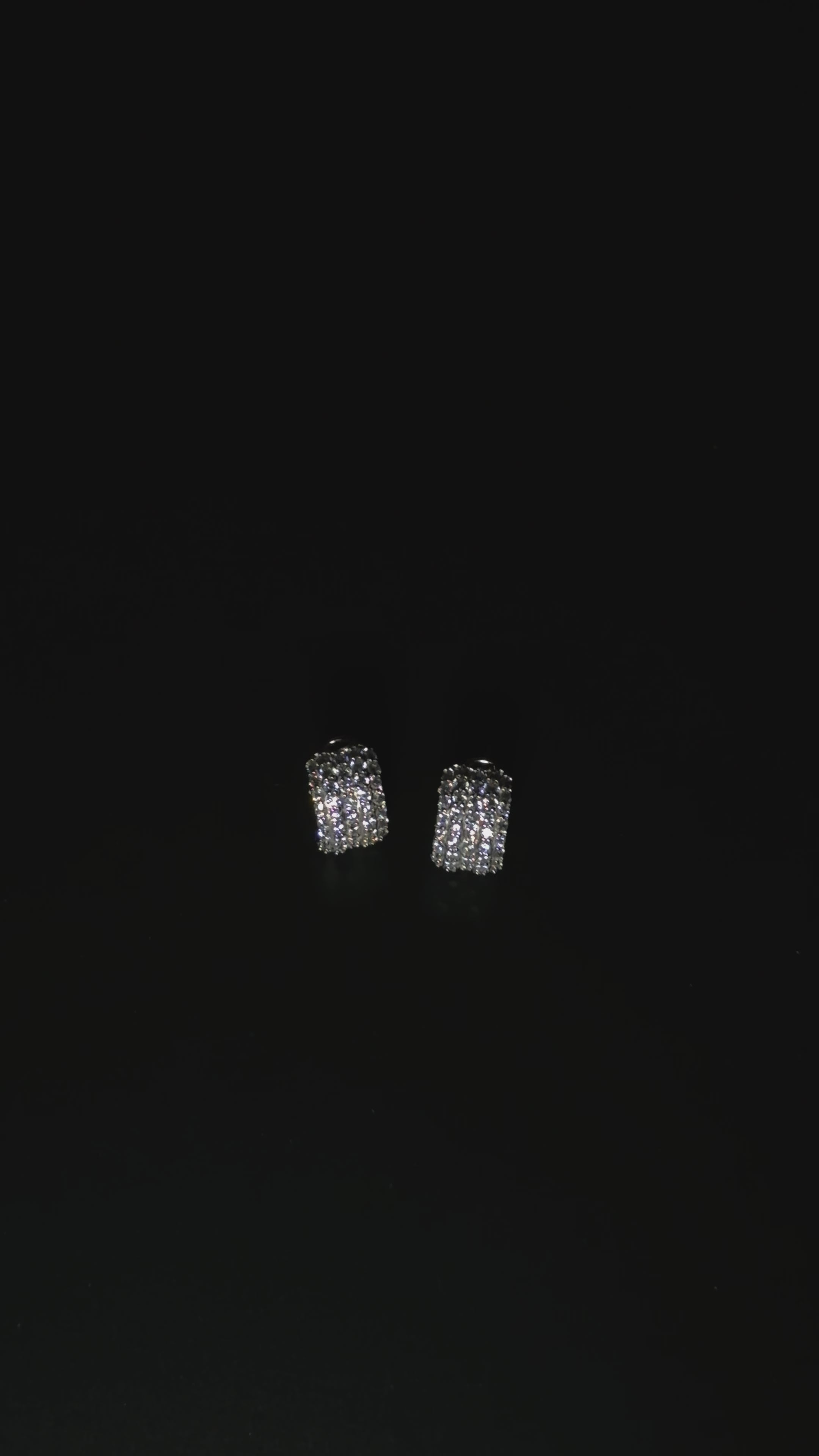 VH zirconia pavé earrings in sterling silver