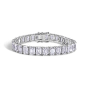 The Ari Bracelet by Viviana Halil – 27ct emerald-cut flawless moissanite tennis bracelet.