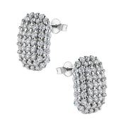 The edith earrings by Viviana Halil. Luxury earrings featuring diamond alternatives