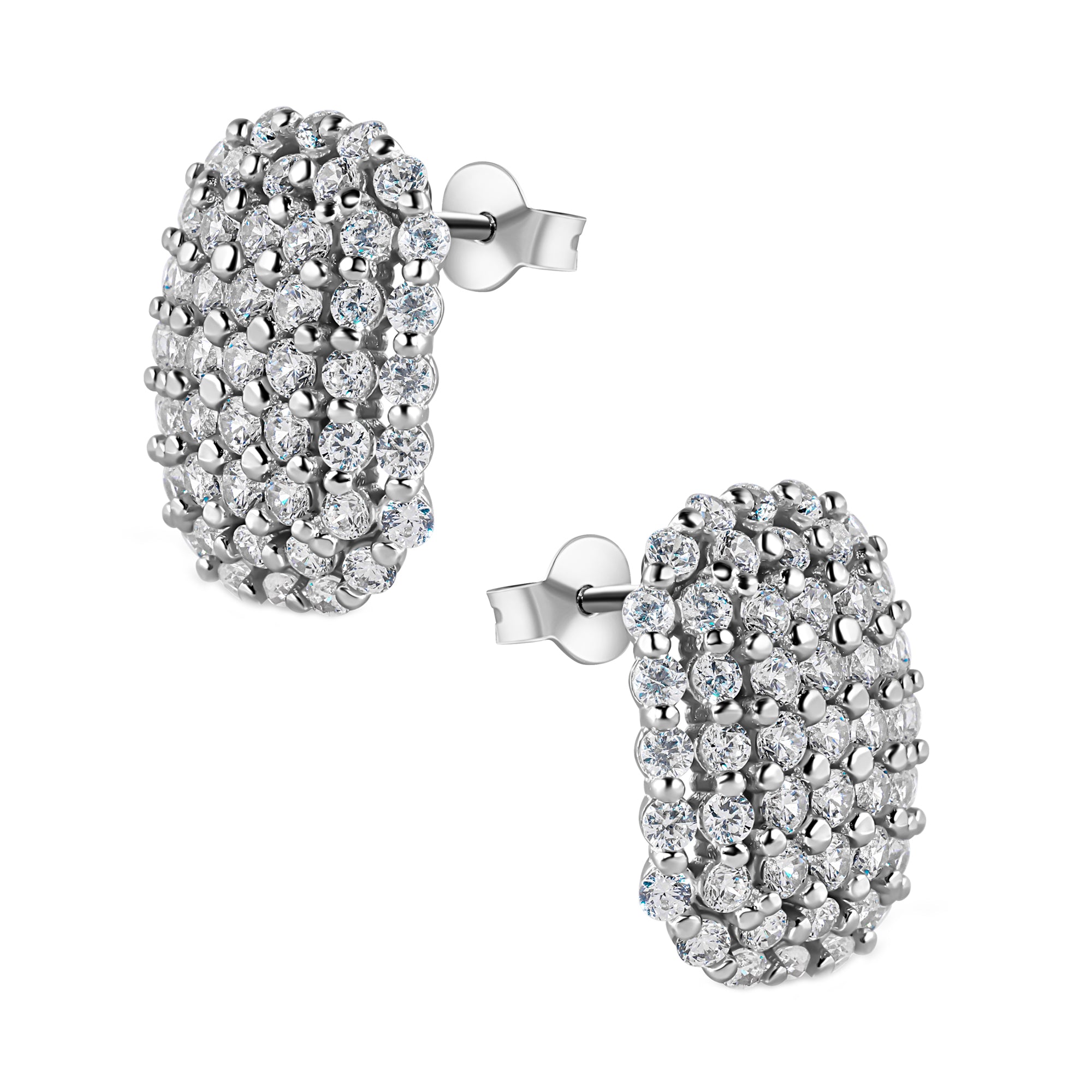 The edith earrings by Viviana Halil. Luxury earrings featuring diamond alternatives