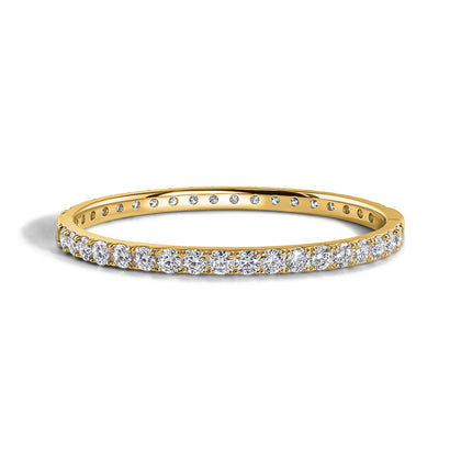 The Eternity Moissanite Bangle Bracelet in 18k Gold Vermeil by Viviana Halil

