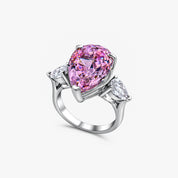The georgina ring, bold cocktail ring diamond simulant and sterling silver by Viviana Halil