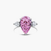 The Georgina Ring inspired by Georgina Rodríguez features bold pink zirconia and sterling silver. 