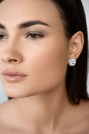 The Louis earring vintage inspired design set in sterling silver and diamond simulants by VH