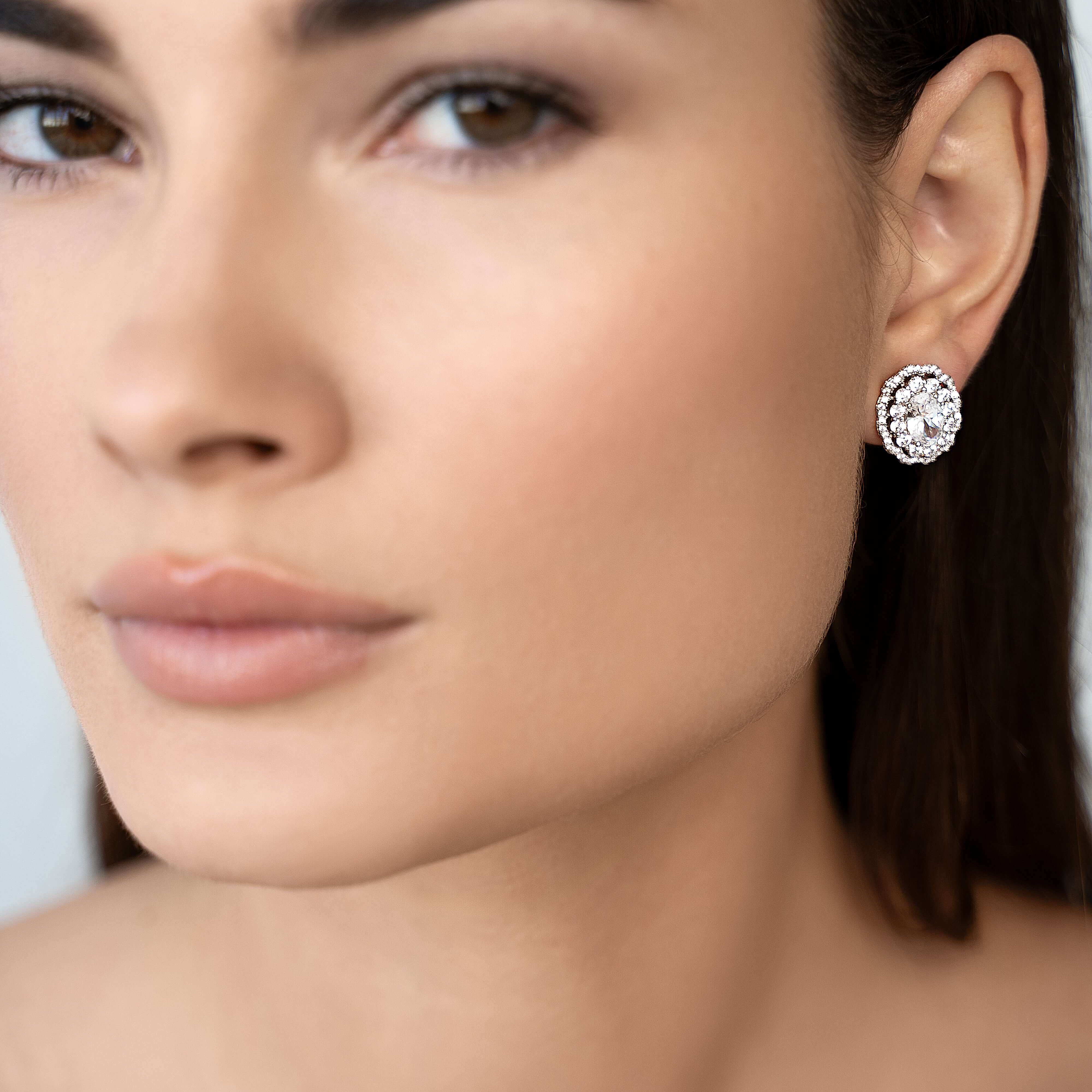 The Louis Earrings sculptural sterling silver stud earrings by Viviana Halil