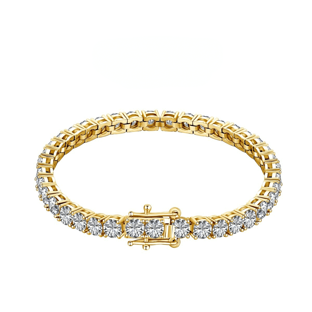 18k Gold Cubic Zirconia Tennis Bracelet by Viviana Hali