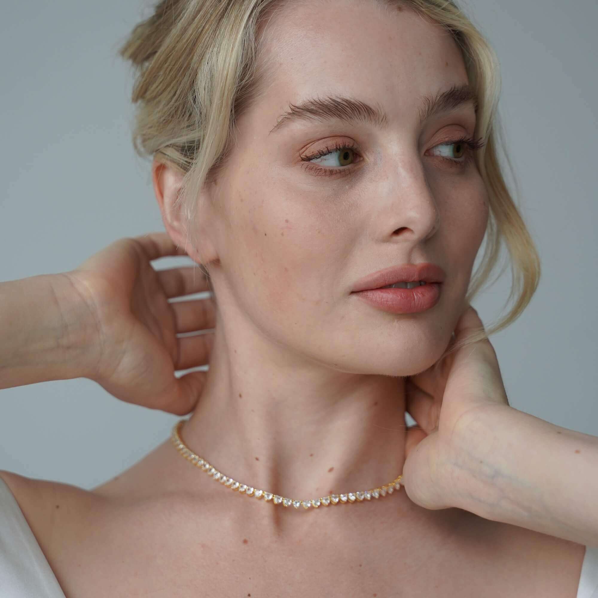 4mm Gold Vermeil Tennis Necklace | The Luxxe Tenné by VH