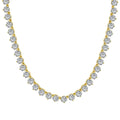 4mm gold vermeil tennis necklace with hand-set premium round VH zirconia stones by Viviana Halil
