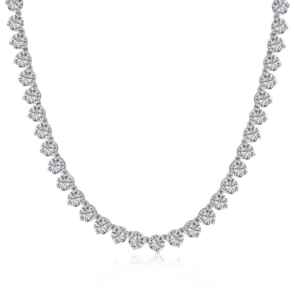 the luxxe tenne tennis necklace by viviana halil in sterling silver 
