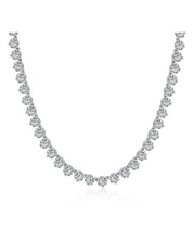 4mm tennis necklace in sterling silver with hand-set premium round VH zirconia stones by Viviana Halil.