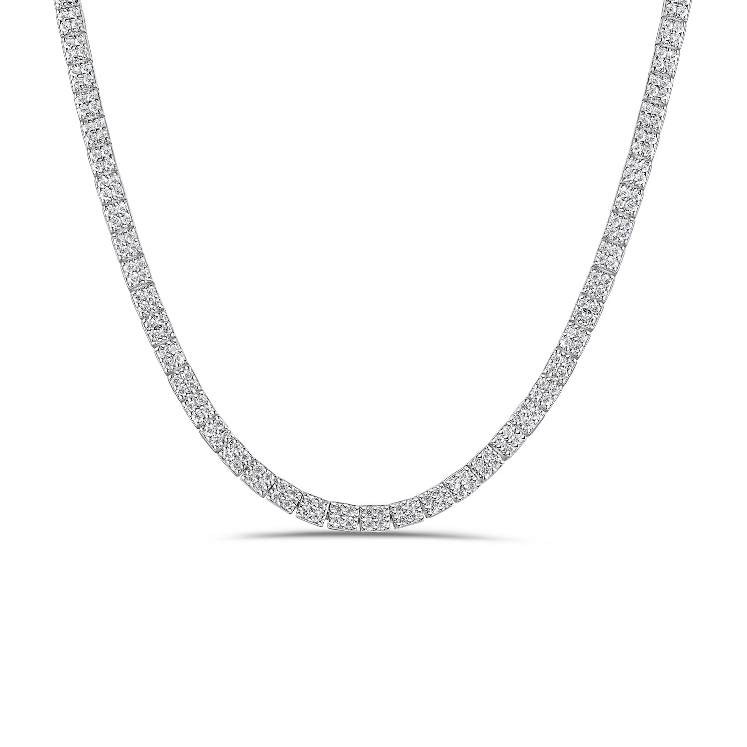 The Violet Necklace by Viviana Halil – sterling silver pavé moissanite tennis chain